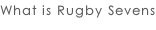 What is Rugby Sevens